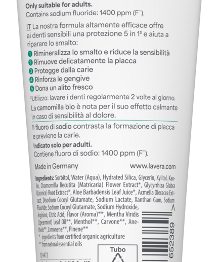 lavera Toothpaste Sensitive & Repair