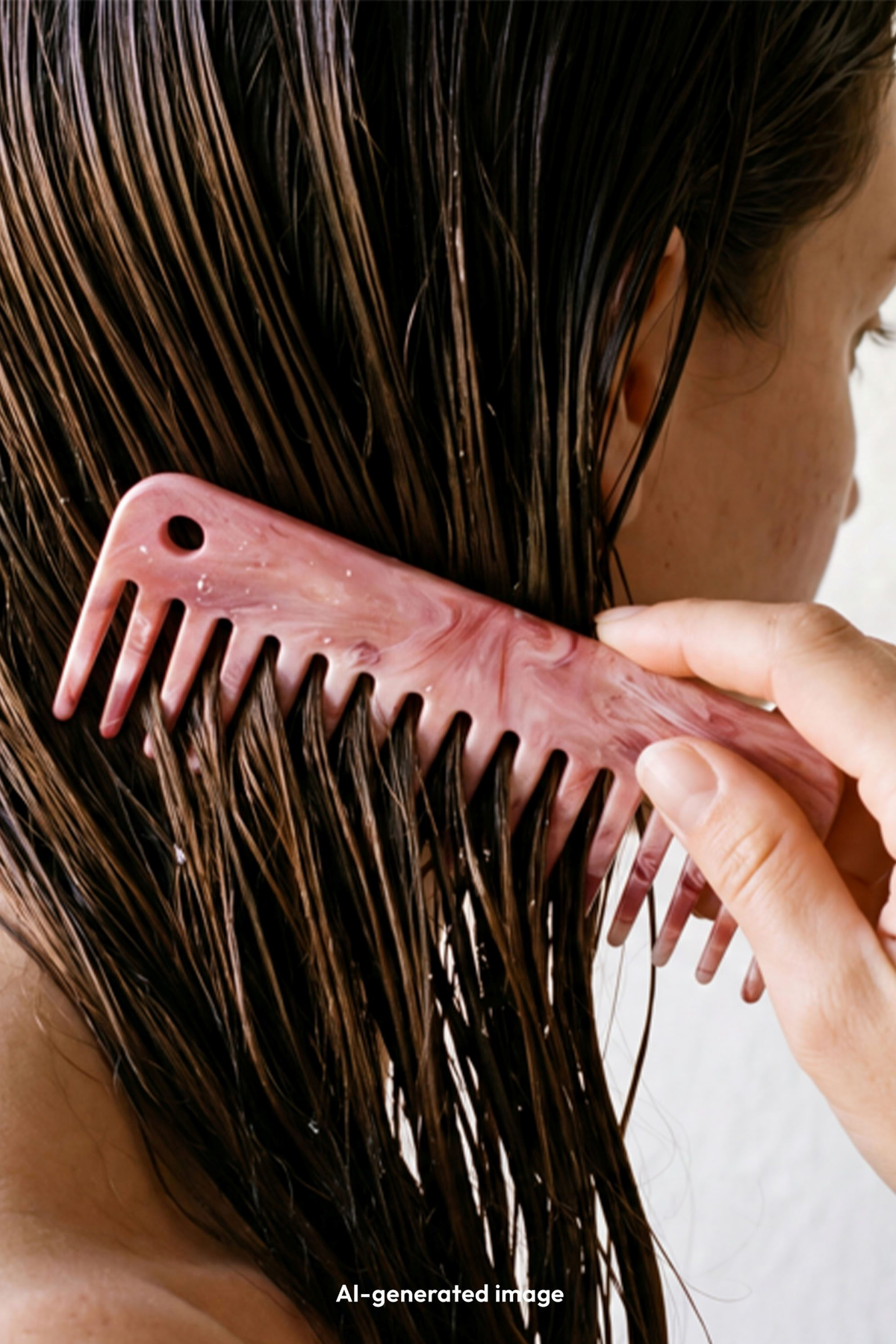 lavera Sectioning Comb – Sunrise Dream during application