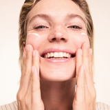 lavera basis sensitive Cleansing Foam during application