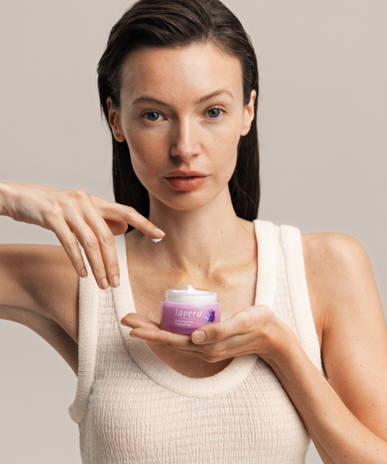 lavera Firming Day Cream during application
