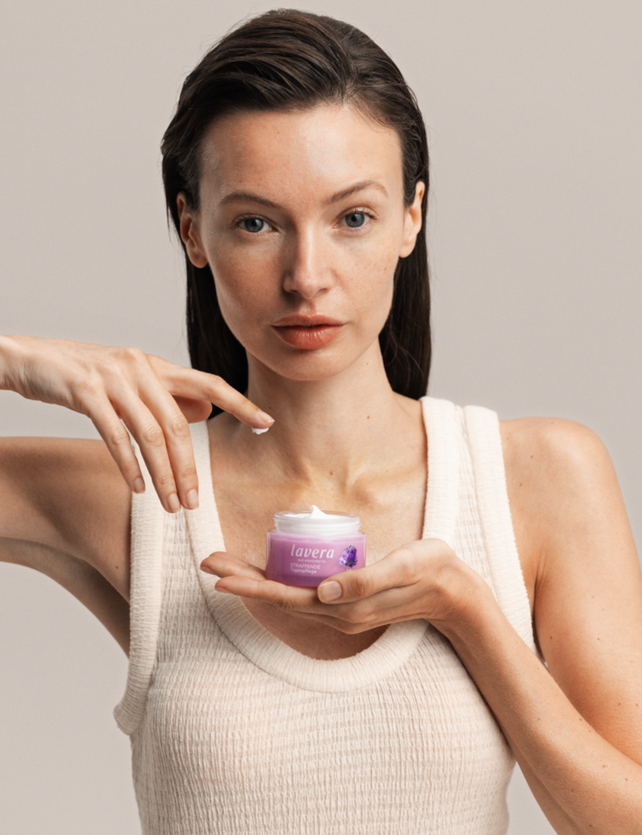 lavera Firming Day Cream during application
