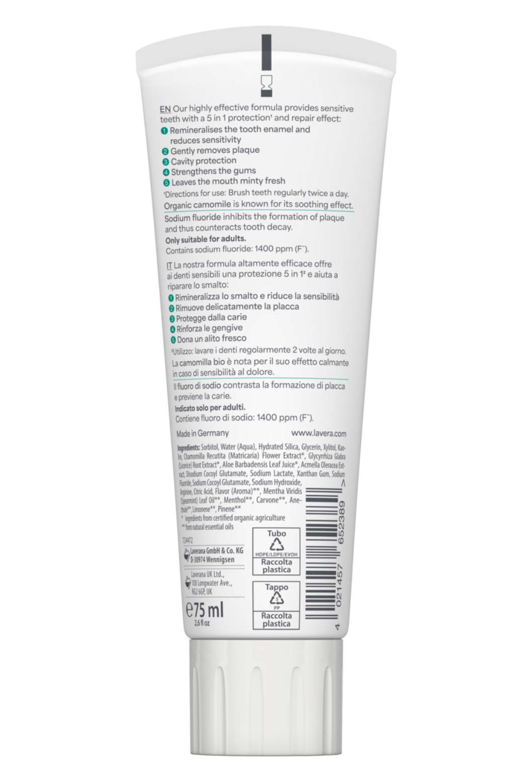lavera Toothpaste Sensitive & Repair