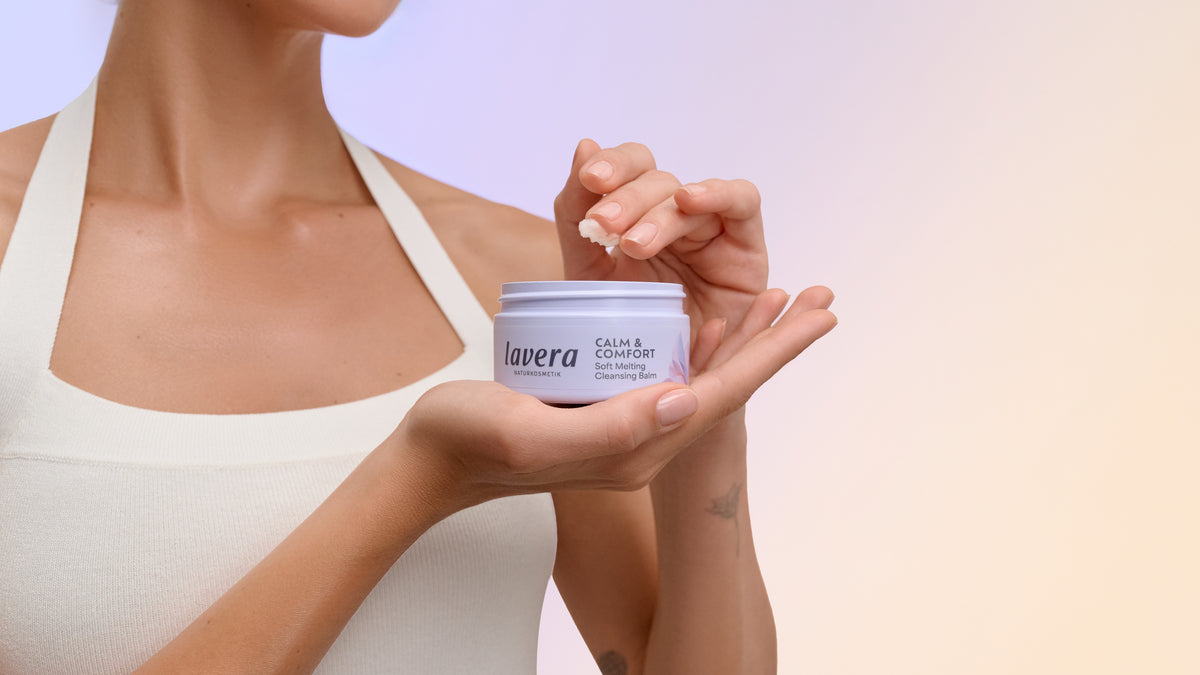 Calm & Comfort Soft Melting Cleansing Balm in use