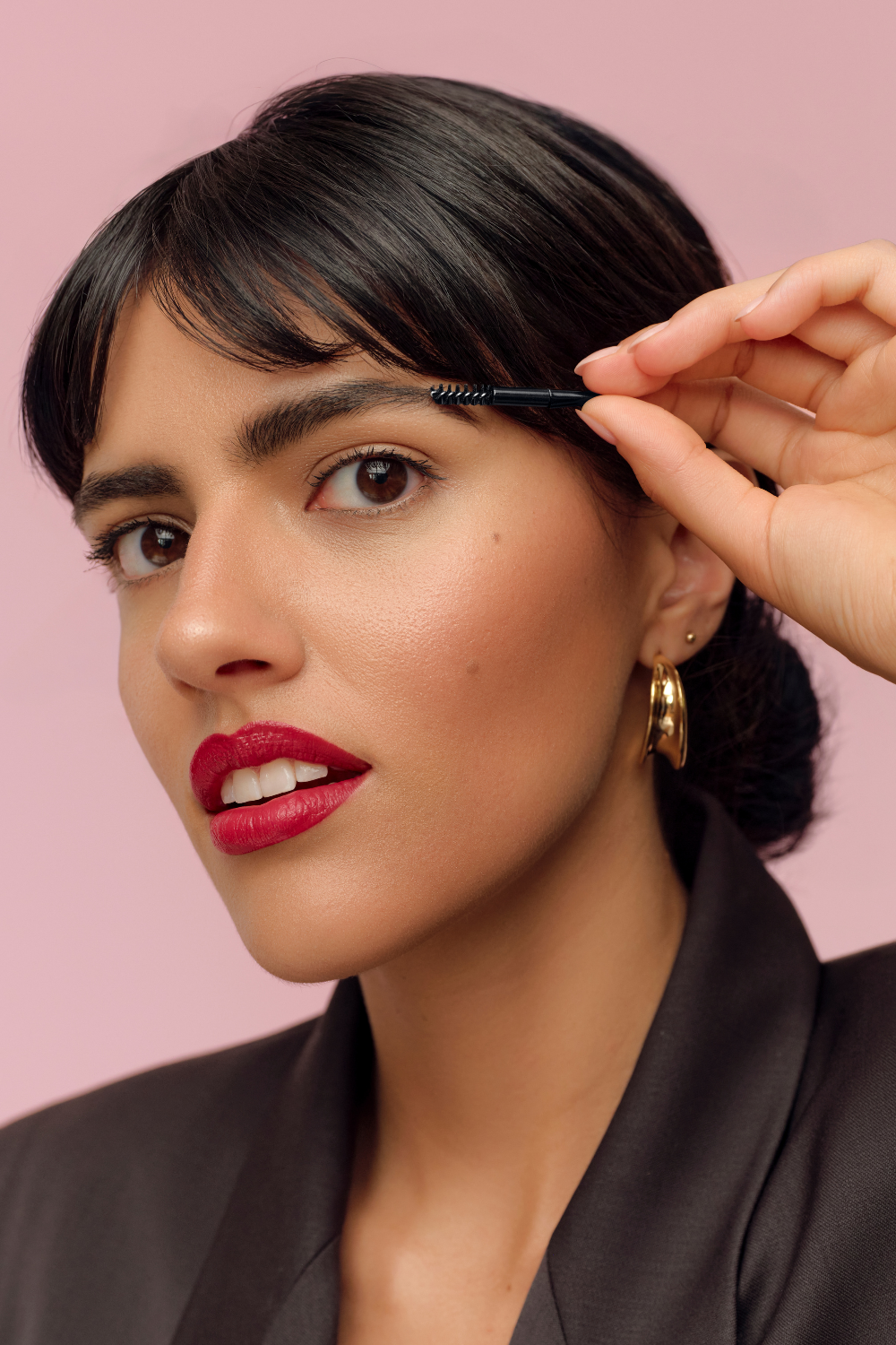 lavera Eyebrow Powder Duo during application