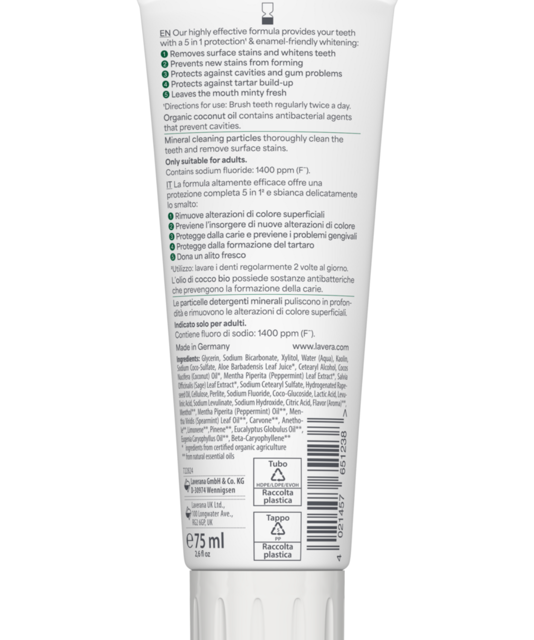 lavera Toothpaste Sensitive Whitening