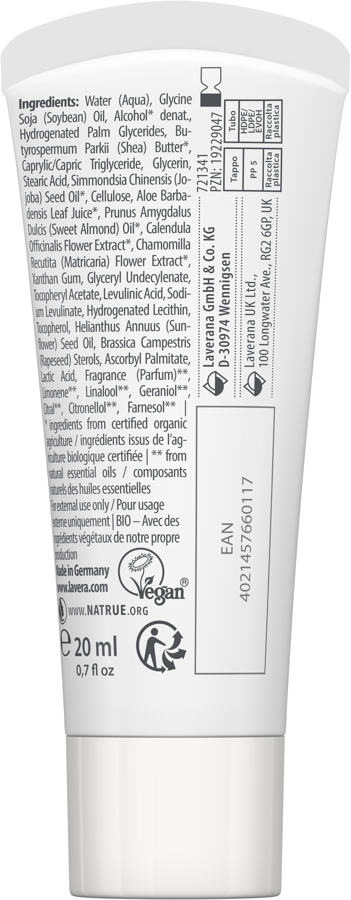 lavera Travel size basis sensitive hand cream