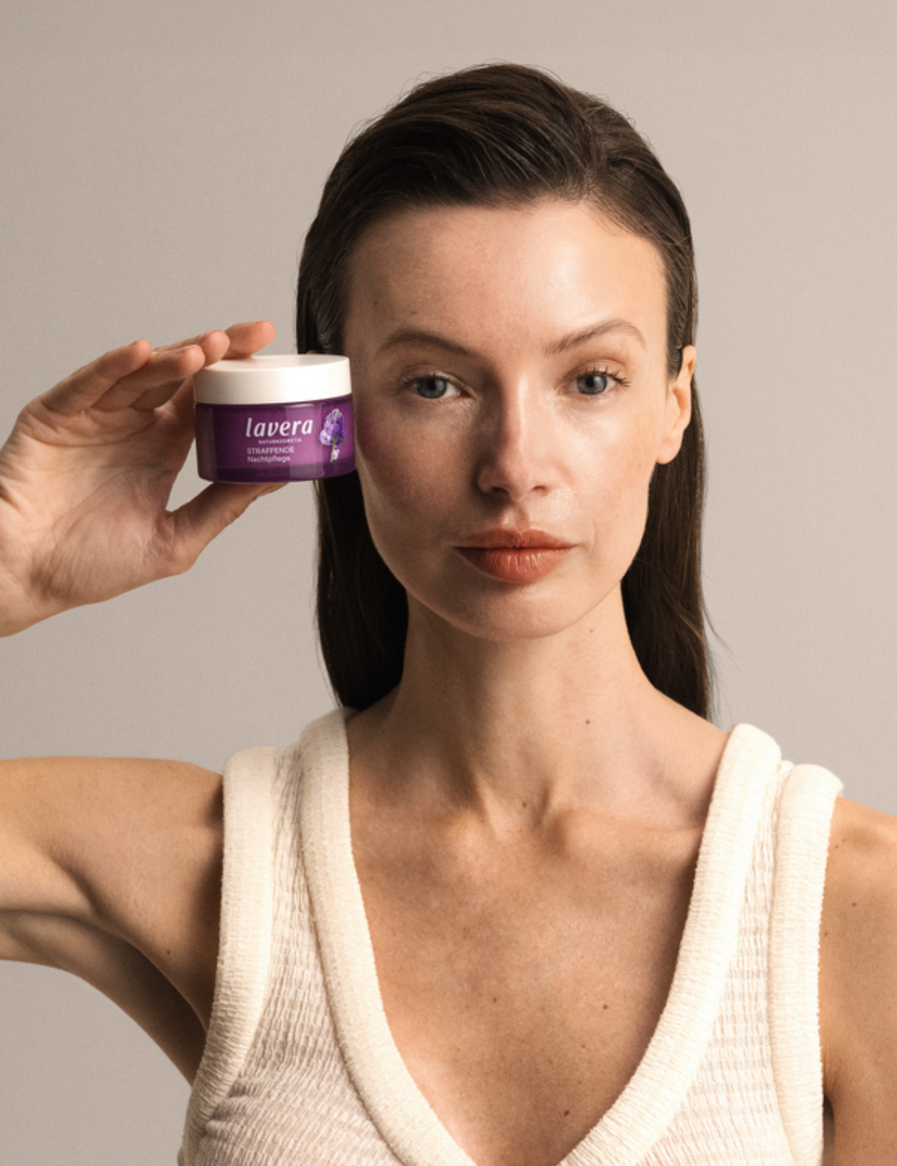lavera Firming Night Cream during application