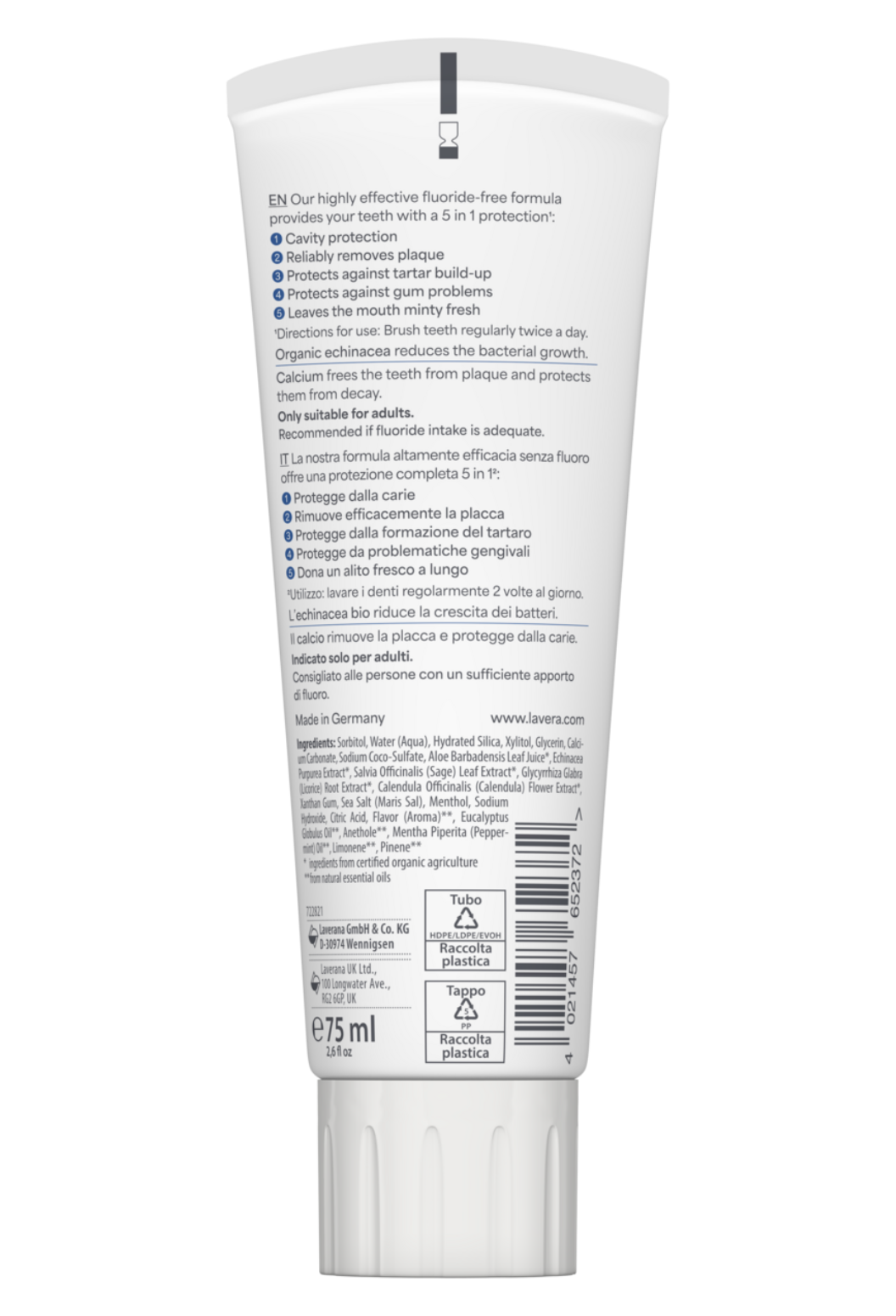 lavera Toothpaste Complete Care Fluoride-Free