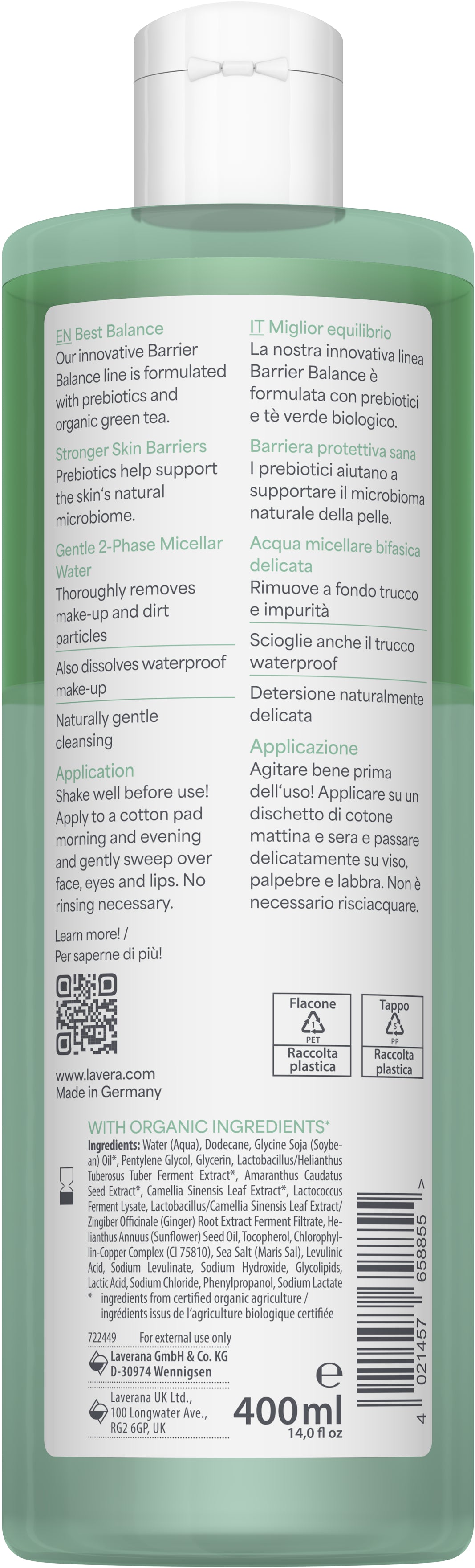 lavera Barrier Balance 2-Phasen Mizellenwasser