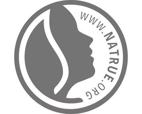 Rundes Natur-Logo mit Text „nature“.
