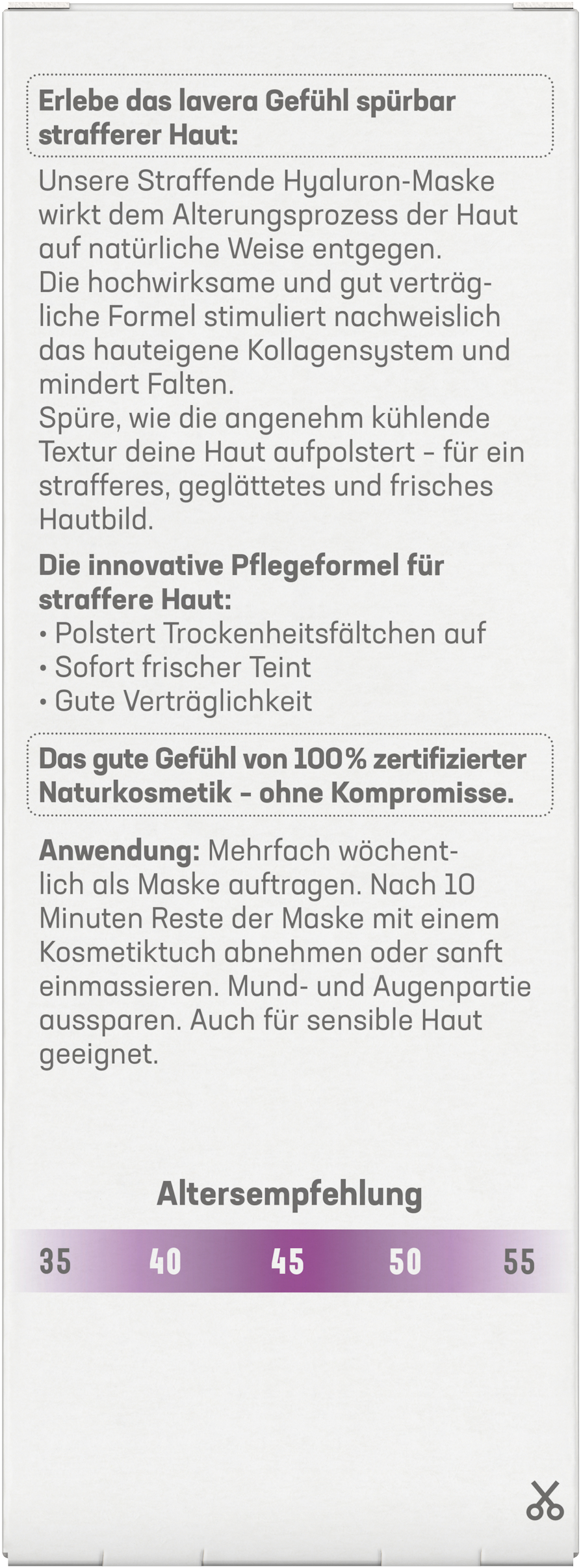 Straffende Hyaluron-Maske