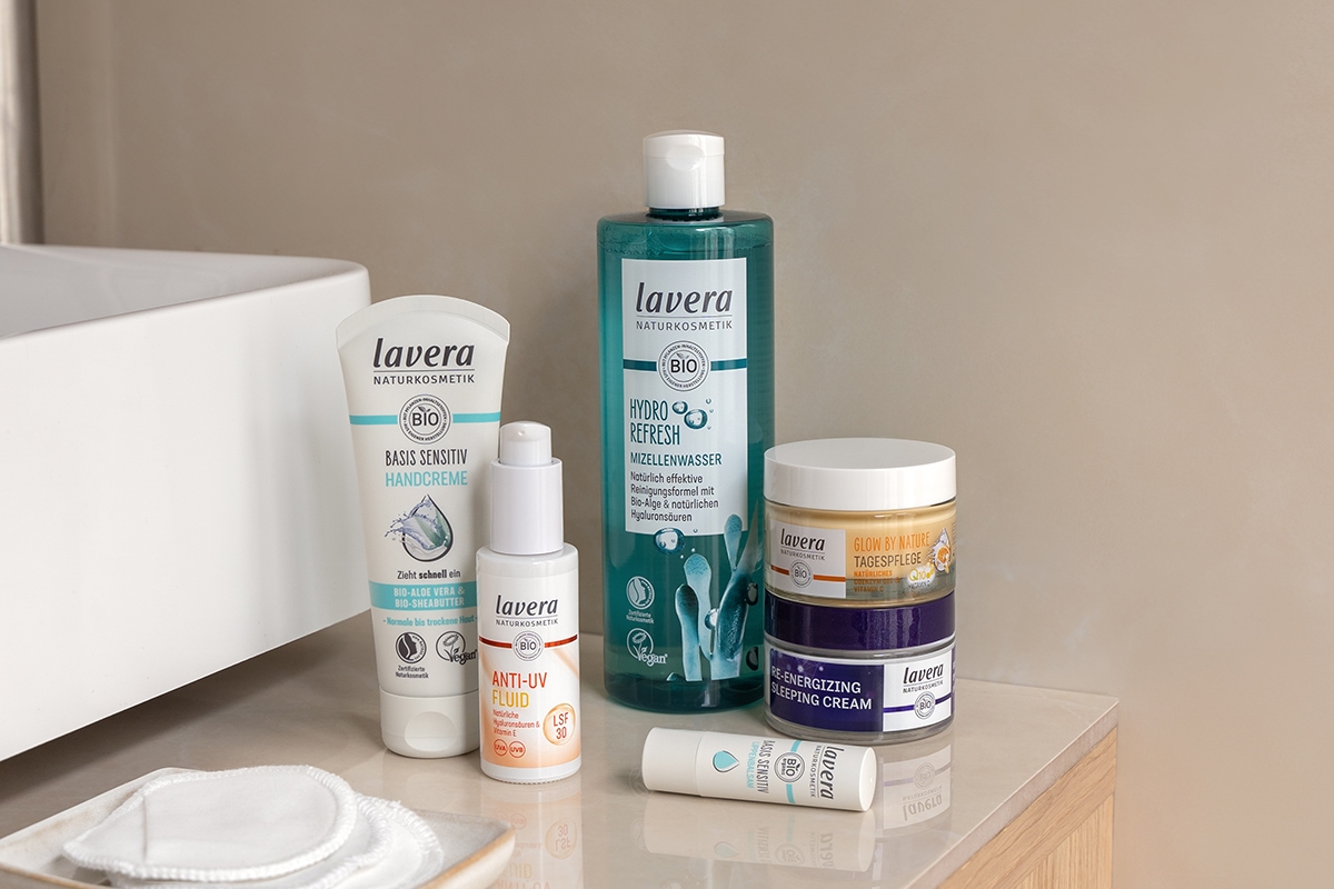 Various lavera natural beauty face products