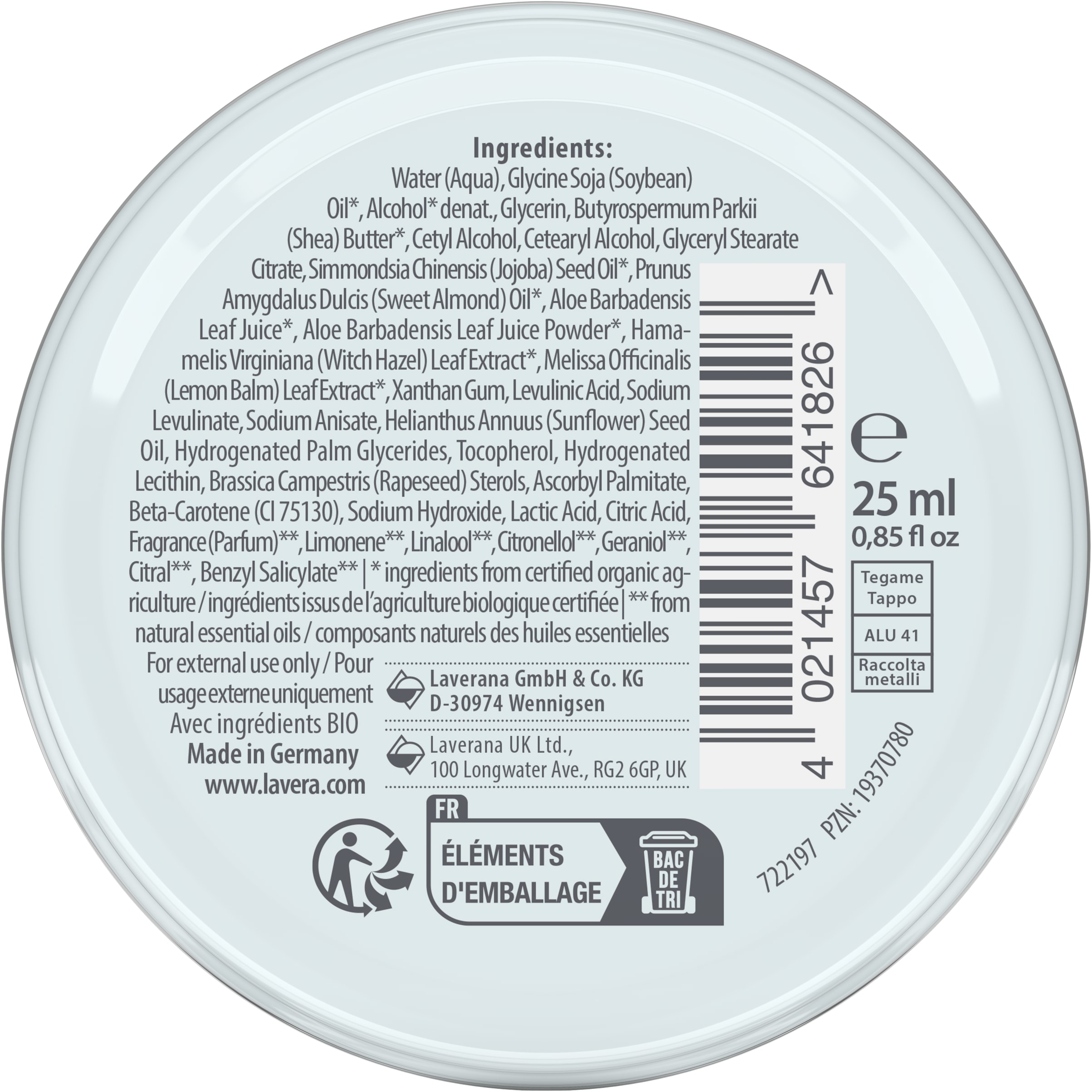 Travel Size basis sensitive Cream