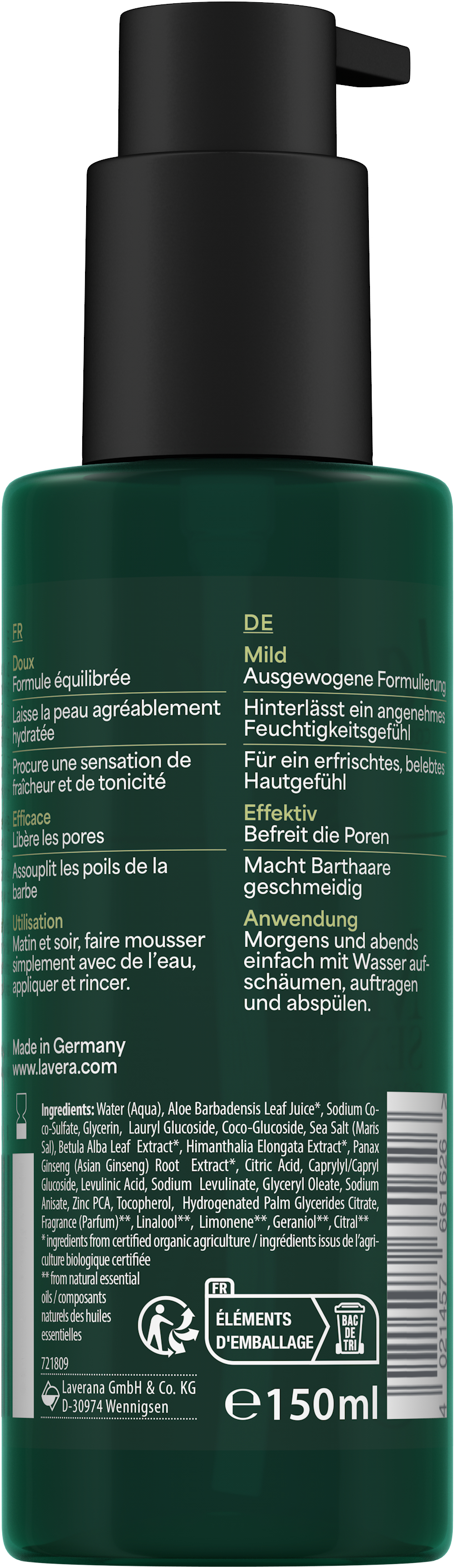 Men sensitive 2en1 Gel Nettoyant Visage